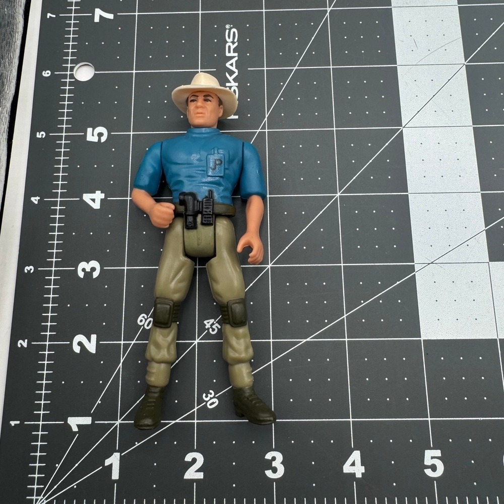 Kenner Jurassic Park Robert Muldoon Action Figure 1993 Blue Tan 4.5"Vintage - Picture 8 of 8